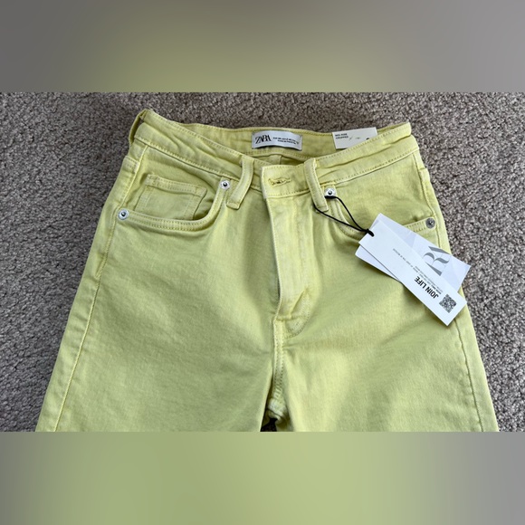 Zara Mid-rise Cropped Flare Jeans sz 2 - Picture 3 of 5